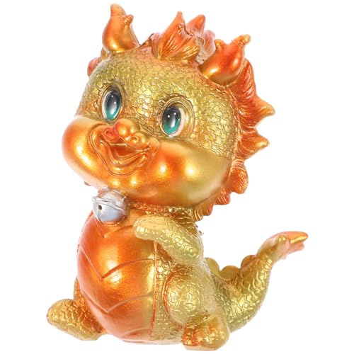 Didiseaon Harz chinesisches Tierkreiszeichen Drache Figur, Drache Statue Fengshui Tierskulptur für Tischdekoration von Didiseaon