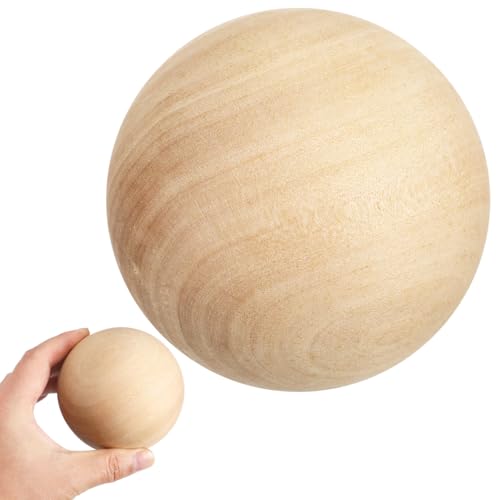 Didiseaon Holzkugel Handgemachte DIY Bastelkugeln Hochwertigem Holz Glatte Oberfläche für Gestaltung Bastelprojekte und Dekoration von Didiseaon