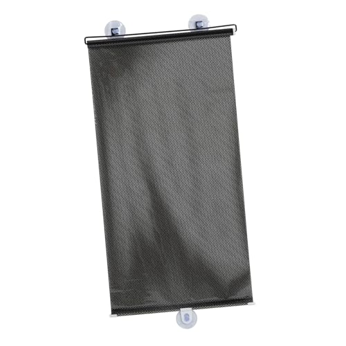 Didiseaon Jalousien Mit Saugnapf Fensterjalousie Sonnenschirmfolie Fensterrollo Mit Saugnapf Tür Schattierungen Rollos System Tragbare Fensterläden Römisch Vorhang PVC-kunststofffolie Black von Didiseaon