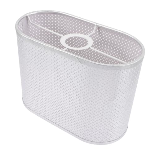 Didiseaon Kleiner Lampenschirm aus Stoff Ovaler Lampenschirm in Silber Ersatz für Tischlampen Kronleuchter Wandleuchten für Hotel und Wohnräume von Didiseaon