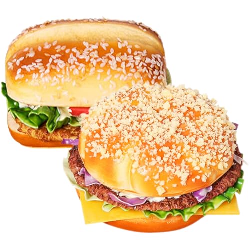 Didiseaon Künstlicher Hamburger, realistisches Burger-Modell, gefälschte Lebensmittel, Brot, Fotografie, Requisite, künstliches Burger-Modell für Zuhause, Küche, Party, Dekoration, Bäckerei, Shop, von Didiseaon