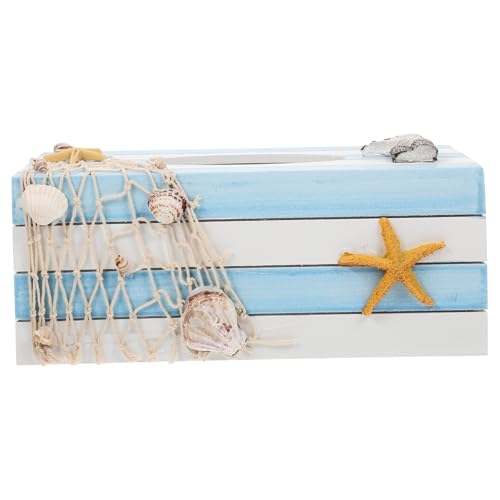 Didiseaon Mediterraner Holz-serviettenhalter mit Seestern-design Kompakter Taschentuchspender für Wohnzimmer Büro und Eleganter Napkin Storage Holder Leichter Tissue Box Cover Didiseaon Mediterraner Holz-serviettenhalter mit Seestern-design Kompakter Taschentuchspender für Wohnzimmer Büro und Eleganter Napkin Storage Holder Leichter Tissue Box Cover von Didiseaon