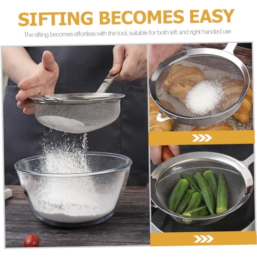 Didiseaon Multi funktionales Mehlsieb aus Edelstahl Handliches Sieb mit Feinem Maschennetz Praktisches Küchensieb für Feines Filtern von Mehl Haushaltszubehör Didiseaon Multi funktionales Mehlsieb aus Edelstahl Handliches Sieb mit Feinem Maschennetz Praktisches Küchensieb für Feines Filtern von Mehl Haushaltszubehör von Didiseaon