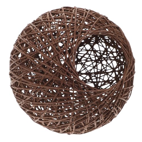 Didiseaon Rattan Kugel Lampenschirm Dekorativer Pendelleuchten-schirm Natürliche Warme Lichtdiffusion Für Wohnzimmer Schlafzimmer Boho Stil von Didiseaon