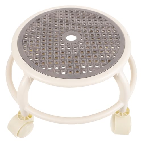 Didiseaon Runder Niedriger Rollhocker mit Drehfunktion und Flexiblen Rädern Kompakter Kleiner Hocker für Pediküre und Hausgebrauch Praktischer Mobiler Sitz mit Feiner Verarbeitung von Didiseaon