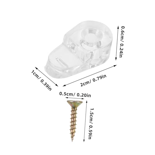 Didiseaon Spiegelhalter Kunststoff Spiegelbefestigung Clip mit Schrauben Wandmontage Glasclips für Bad Schlafzimmer Ankleidezimmer Robust Langlebig Schützend von Didiseaon