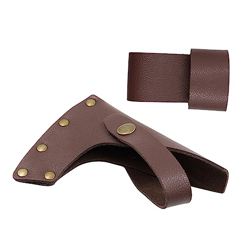Didiseaon Tragbare Axtabdeckung Dickem Material für Outdoor Aktivitäten Schutzhülle Hellbraun für Camping Jagd und Gartenarbeit mit Sicherem Transport und Schutz für von Didiseaon