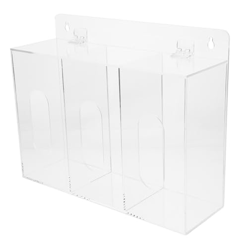 Didiseaon Wandhalterung Handschuhspender aus Acryl Fächer Transparentes Handschuh und Masken Aufbewahrungsbox für Labor und Professionelle Nutzung von Didiseaon
