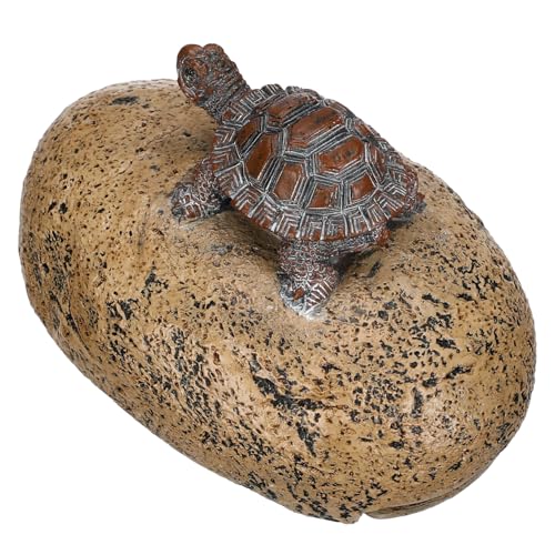 Didiseaon Wetterfeste Dekorative Schlüsselbox aus Resin mit Realistischem Fels und Schildkröten Design Robustes Outdoor Schlüsselversteck mit Geheimfach für Garten und Außenbereich von Didiseaon