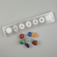 Chakra-steine-Ladeplatte/Selenit-Zauberstab Chakra-steine-Ladeplatte/Selenit-Zauberstab von Didonistore