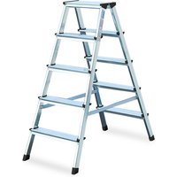 KRAUSE® Stufen-Doppelleiter, 2-seitig begehbar, Standhöhe 0,65 m, 2x5 Stufen von KRAUSE®