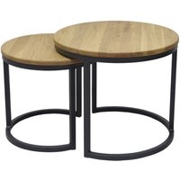 Faktorei Bente Beistelltisch 2er Set Wildeiche/Metall Faktorei Bente Beistelltisch 2er Set Wildeiche/Metall von Die Faktorei
