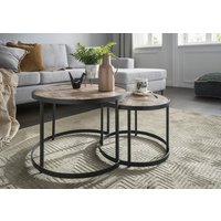 Faktorei Happy I Couchtisch 2er Set Vintage Grau/Metall Schwarz von Die Faktorei