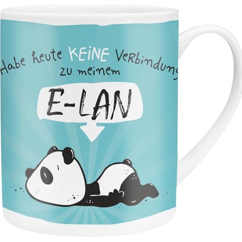 Hope & Gloria XL-Tasse Motiv "Panda E-LAN" | Große Tasse aus Porzellan, Jumbo-Tasse, 60 cl, Tasse mit Spruch | Geschenk, Freund, Freundin | 45673 von Sheepworld