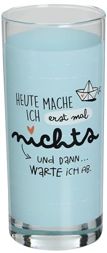 H:) PPY life Trinkglas Motiv "Heute" | Glas mit Motivdruck, Wasserglas, 50 cl | Geschenk Geburtstag, Einladung | 46254 von H:)PPY life