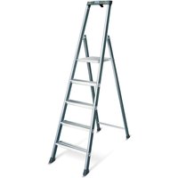 KRAUSE® Stufen-r, 1-seitig begehbar, eloxiertes Aluminium, Standhöhe 1,30 m von KRAUSE®
