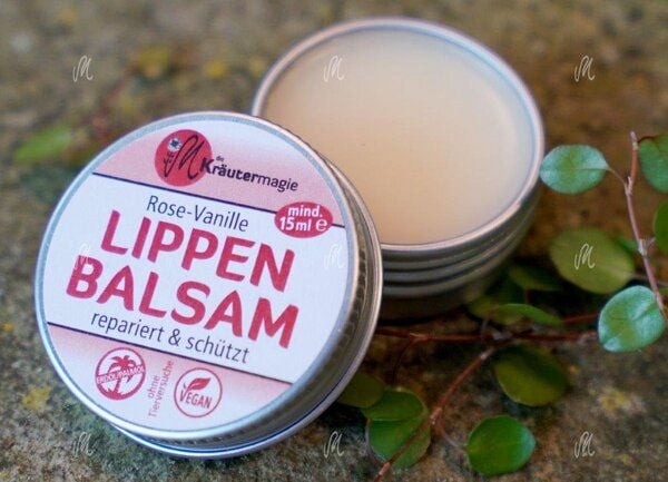 Die Kräutermagie Lippenpflege Rose-Vanille 15 g von Die Kräutermagie