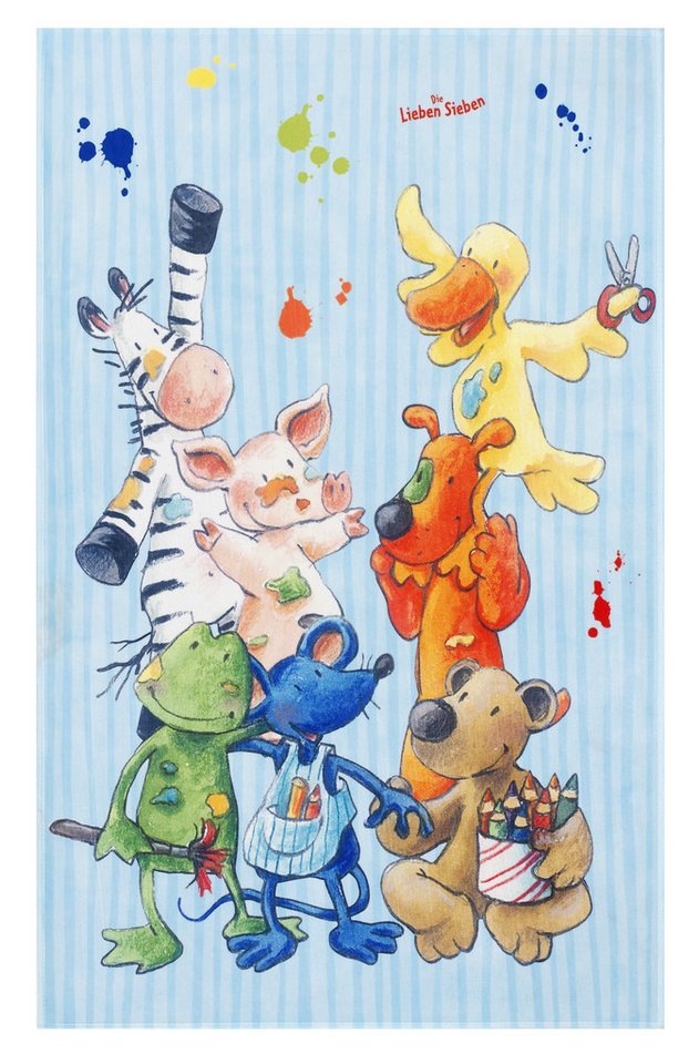 Die Lieben Sieben Kinderteppich Die Lieben Sieben blau von Die Lieben Sieben