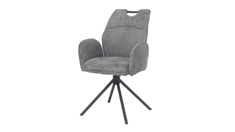 Armlehnstuhl dunkelgrau Drehstuhl - Webstoff Bezug - CARINA Armlehnstuhl dunkelgrau Drehstuhl - Webstoff Bezug - CARINA von Die Möbelfundgrube