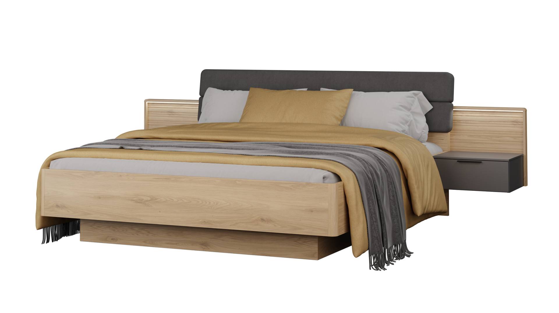 Bettanlage 180 x 200 cm Wildeiche - mit Bettkasten - VALPECULA Bettanlage 180 x 200 cm Wildeiche - mit Bettkasten - VALPECULA von Die Möbelfundgrube