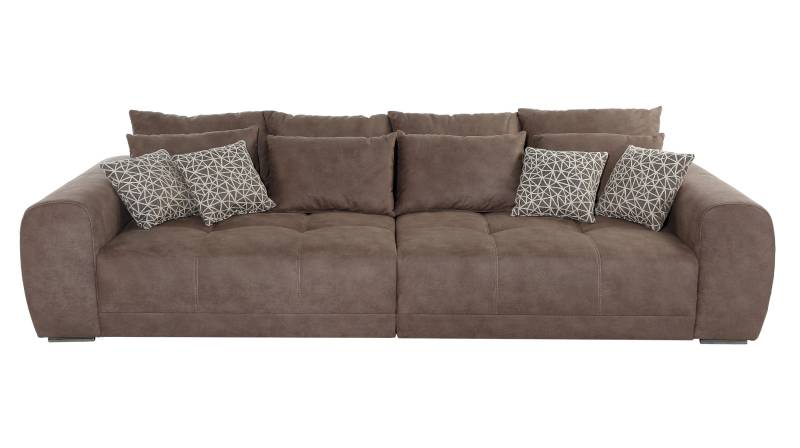 Big Sofa mit Federkern braun 306 cm - MOLDAU von Massivart