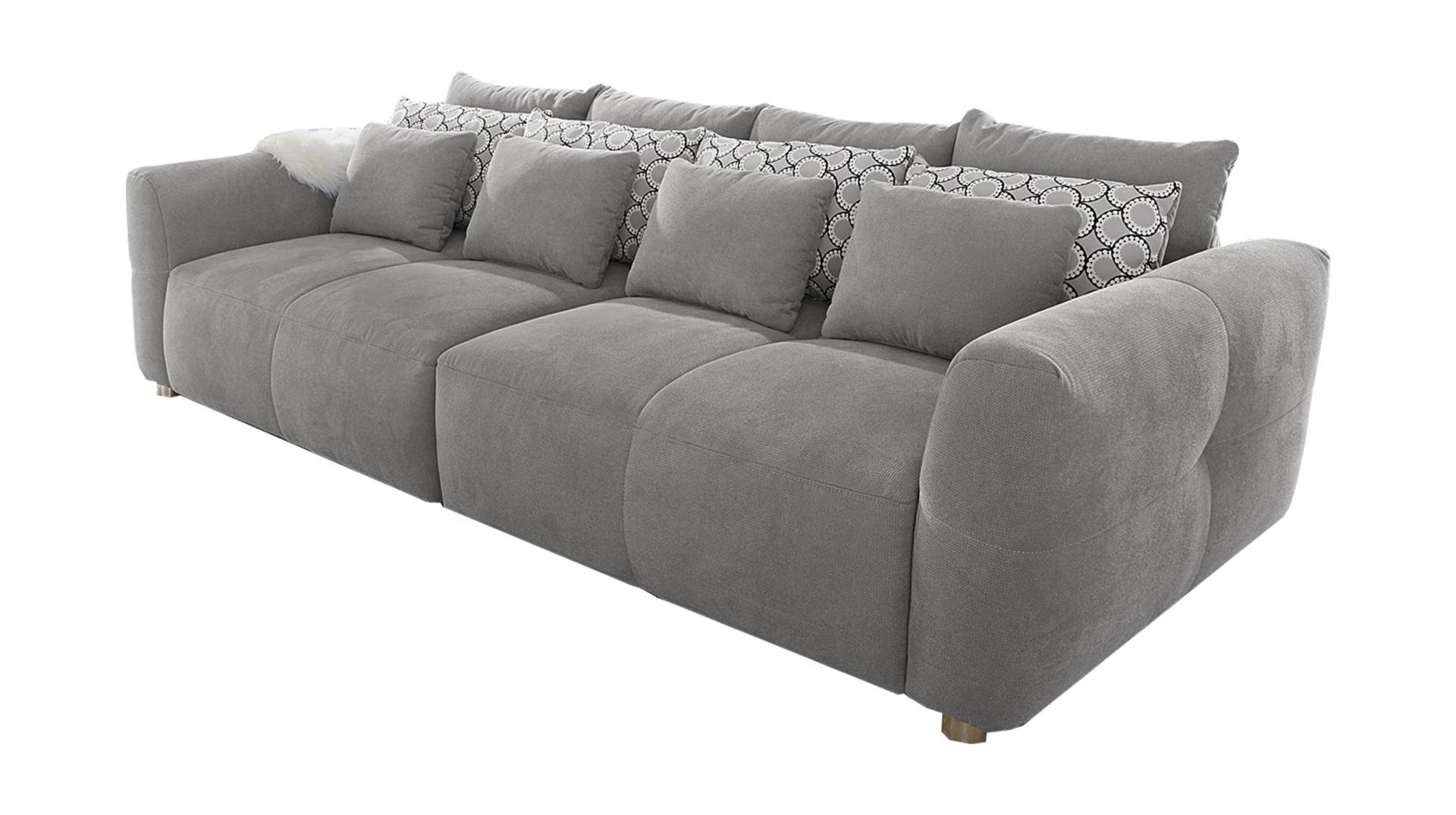 Big Sofa mit Federkern grau 298 cm - GULLIVER von Die Möbelfundgrube