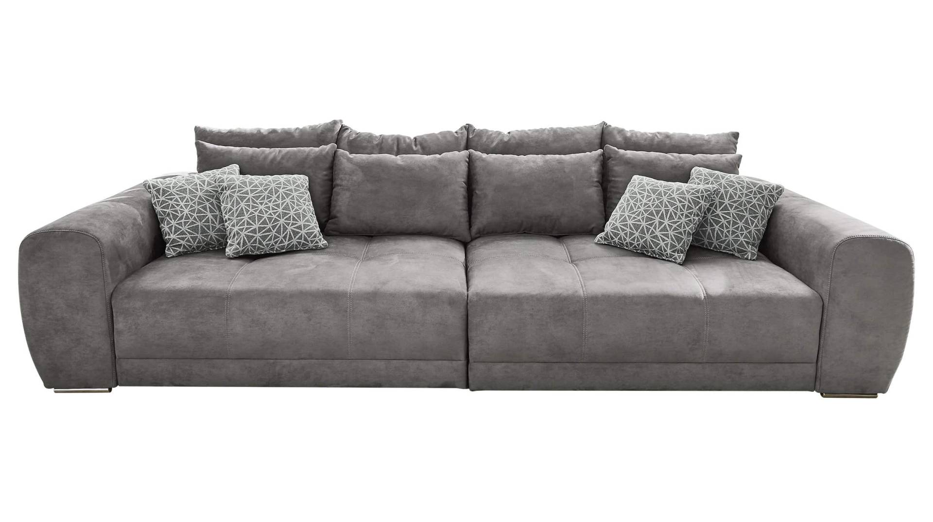 Big Sofa mit Federkern hellgrau 306 cm - MOLDAU von Die Möbelfundgrube