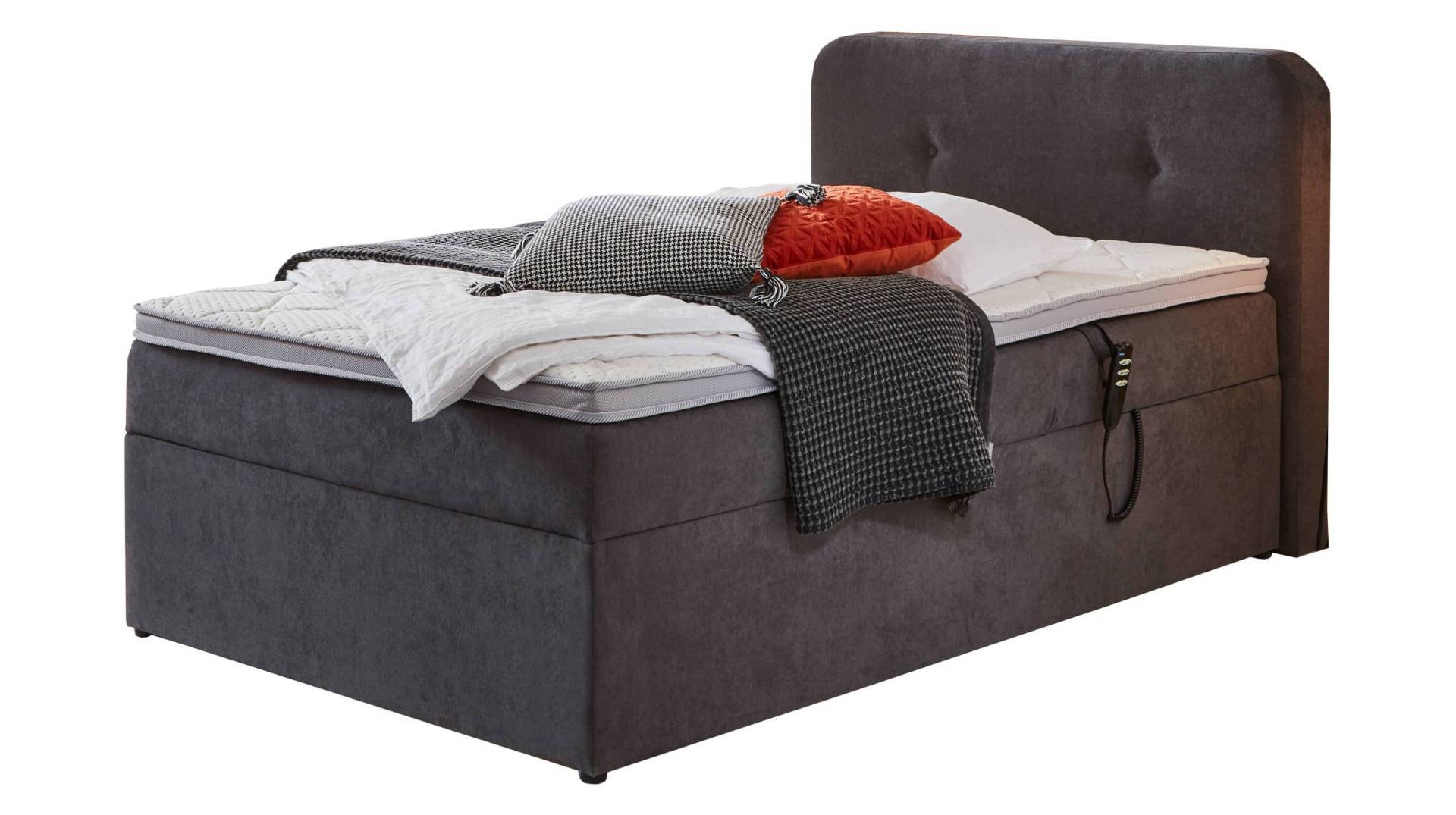 Boxbett 100 x 200 cm grau Bettkasten - elektrisch - GABRIOLA Boxbett 100 x 200 cm grau Bettkasten - elektrisch - GABRIOLA von Massivart