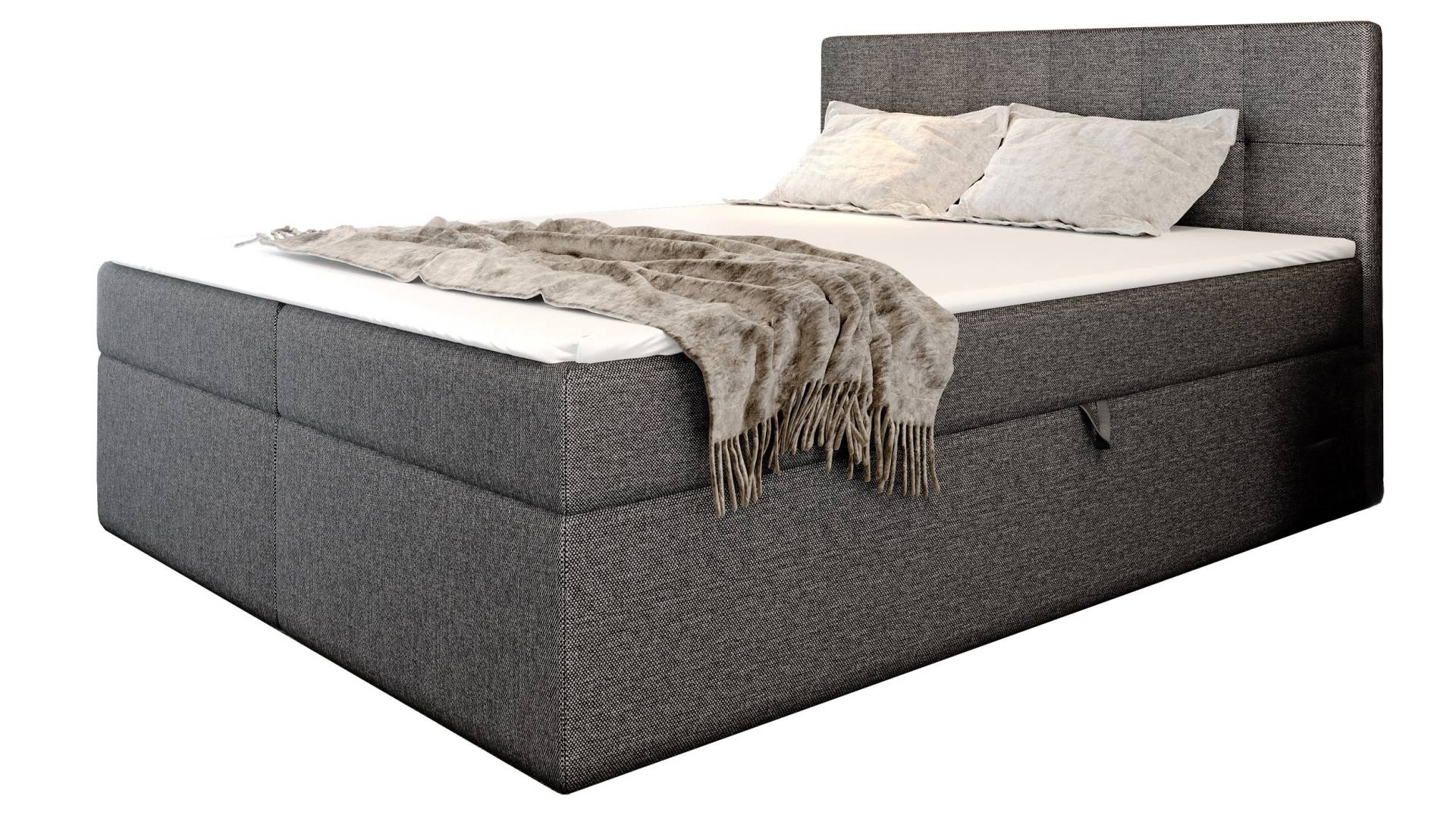 Boxbett 140 x 200 cm anthrazit Bettkasten - RICO Boxbett 140 x 200 cm anthrazit Bettkasten - RICO von Massivart