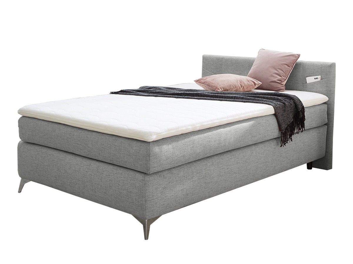 Boxspringbett 120 x 200 cm grau Stoffbezug - NORA Boxspringbett 120 x 200 cm grau Stoffbezug - NORA von Die Möbelfundgrube