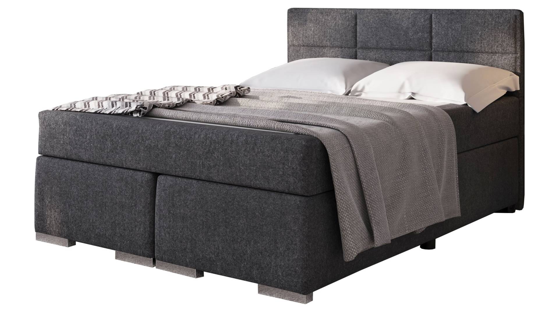 Boxspringbett 140 x 200 cm grau Stoffbezug - ONE Boxspringbett 140 x 200 cm grau Stoffbezug - ONE von Massivart