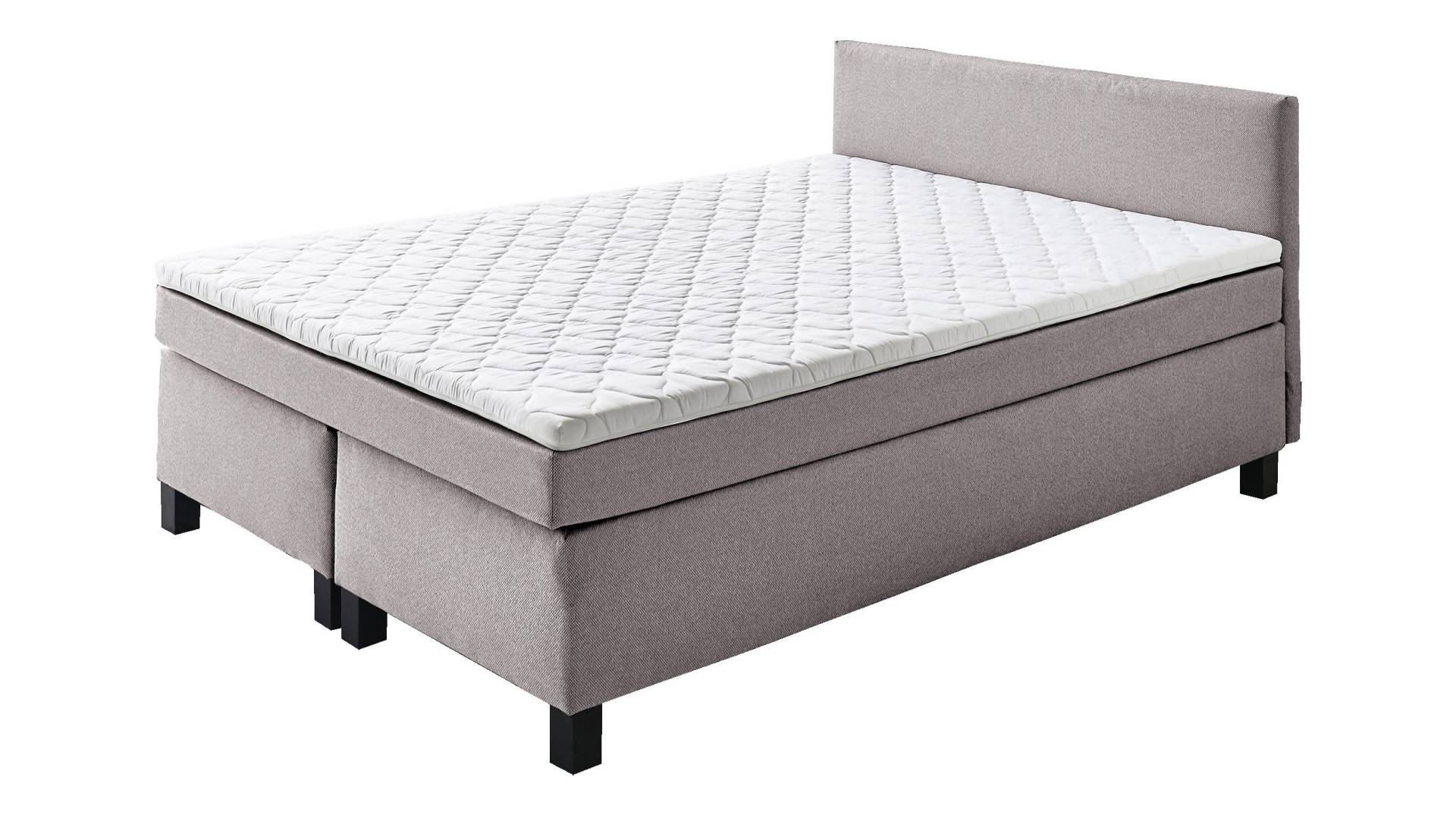 Boxspringbett 160 x 200 cm grau Stoffbezug - PHILLY von Die Möbelfundgrube