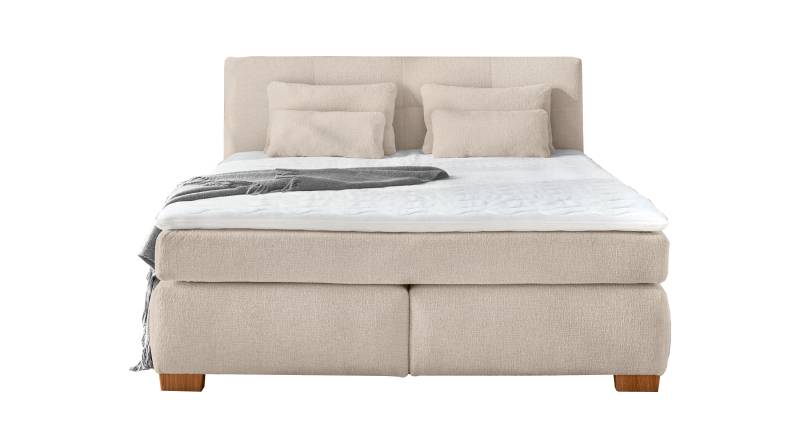 Boxspringbett 180 x 200 cm beige Chenille - NARVE Boxspringbett 180 x 200 cm beige Chenille - NARVE von Die Möbelfundgrube