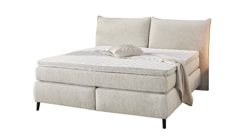 Boxspringbett 180 x 200 cm beige Stoffbezug - HACIENDA von Die Möbelfundgrube