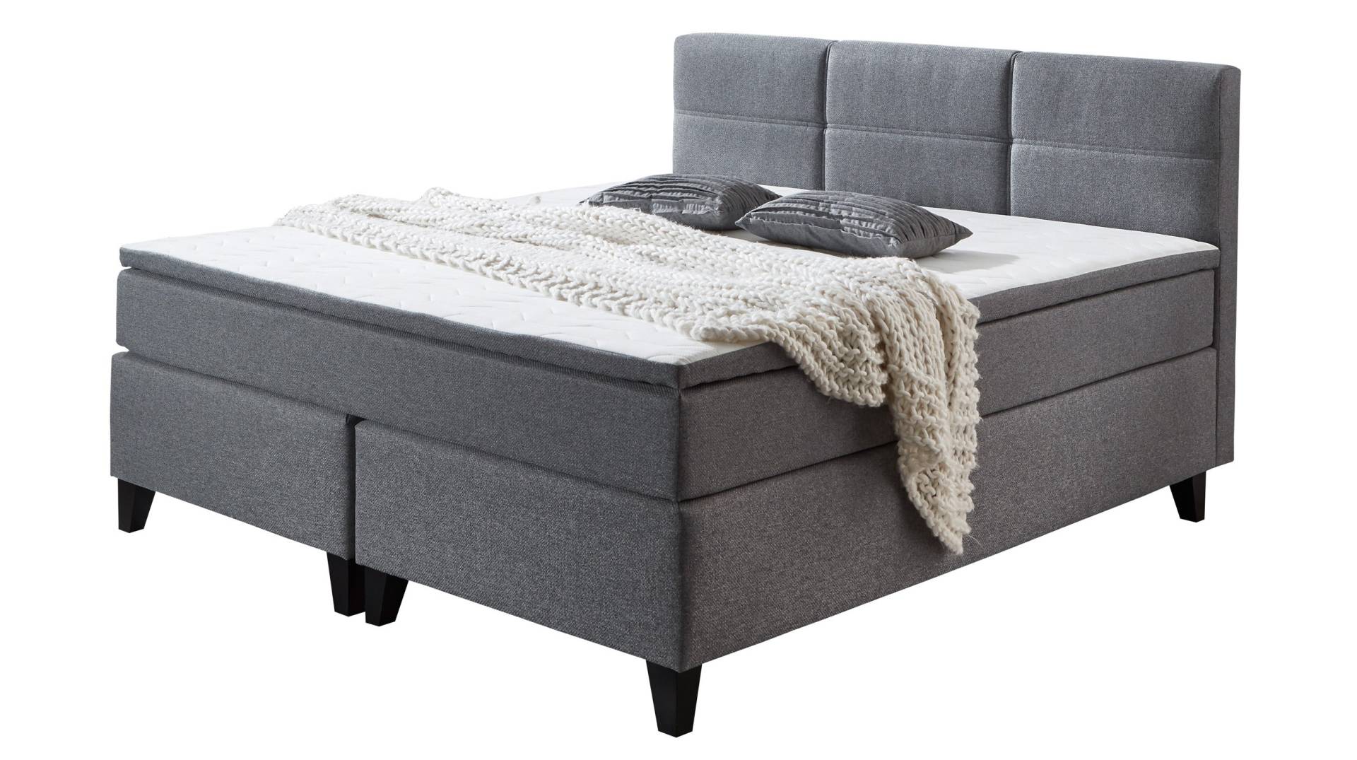 Boxspringbett 180 x 200 cm grau Stoffbezug - SAMIRO Boxspringbett 180 x 200 cm grau Stoffbezug - SAMIRO von Massivart