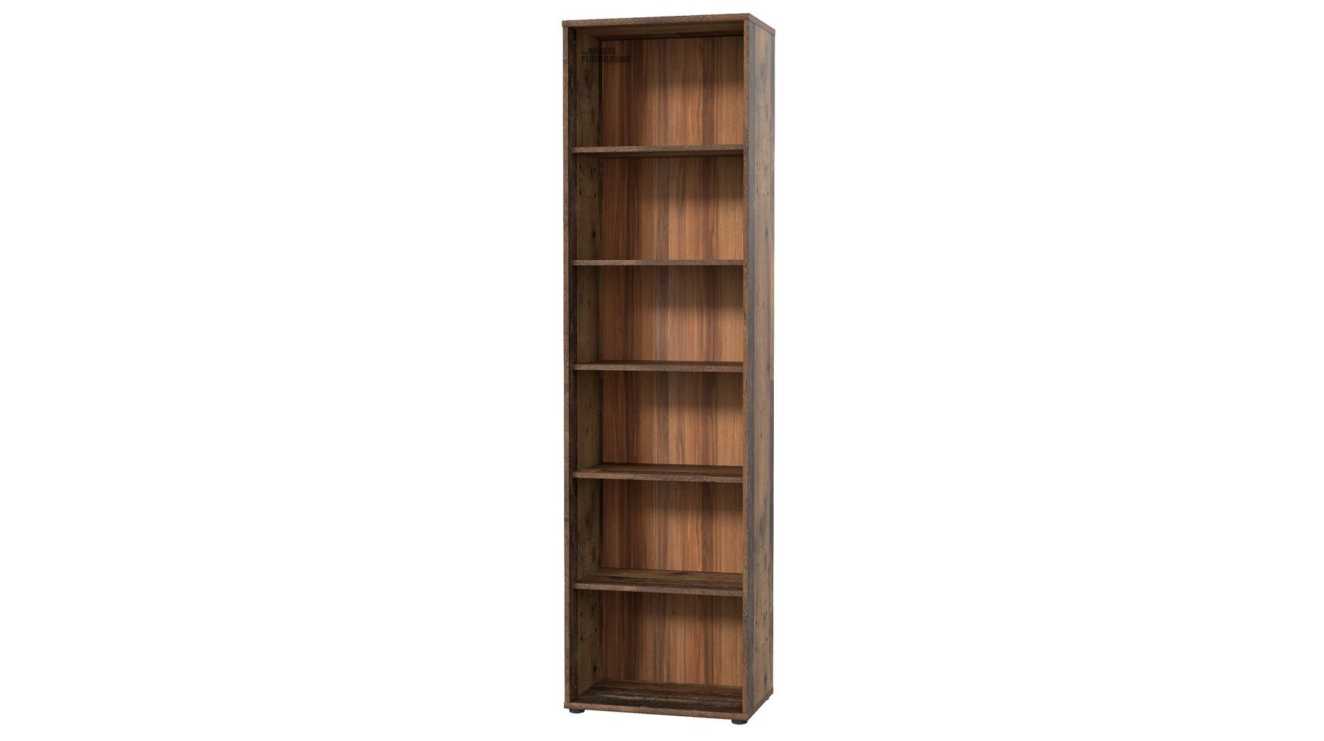 Bücherregal Standregal Old Wood 198 x 35 cm - TEMPRA von Die Möbelfundgrube