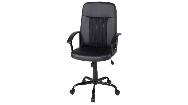 Chefsessel Drehstuhl schwarz Lederlook - JOOS von Die Möbelfundgrube