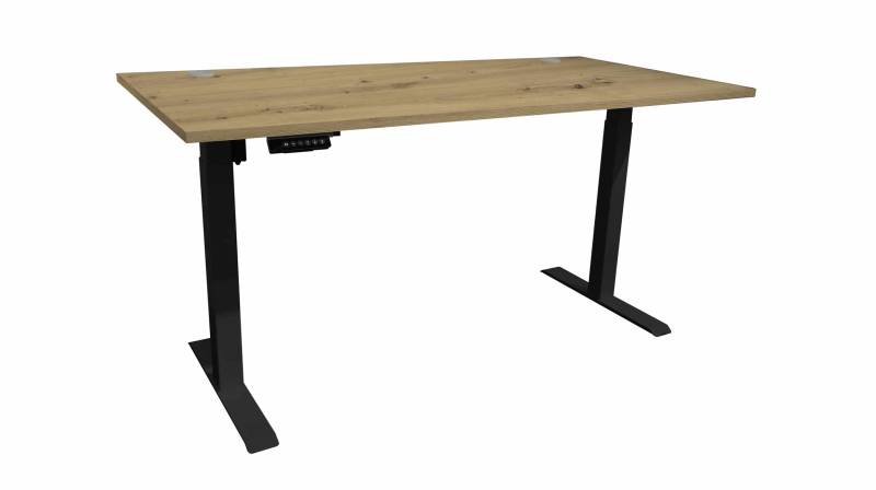 Computerschreibtisch Eiche 160 cm höhenverstellbar - BENNY von Die Möbelfundgrube