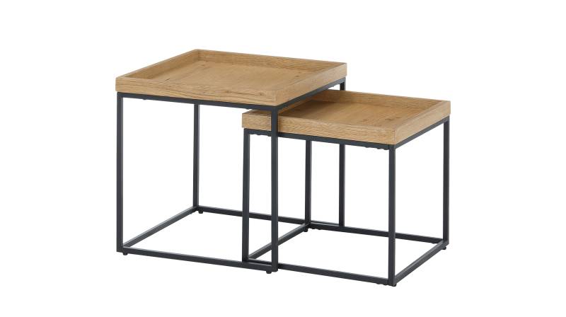 Couchtisch 2er-Set Eiche - 50 x 50 cm - 45 x 45 cm - UBEDA Couchtisch 2er-Set Eiche - 50 x 50 cm - 45 x 45 cm - UBEDA von Die Möbelfundgrube