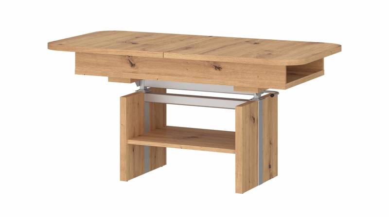 Couchtisch höhenverstellbar Artisan Eiche 110 cm - ausziehbar - CORTADO von Die Möbelfundgrube