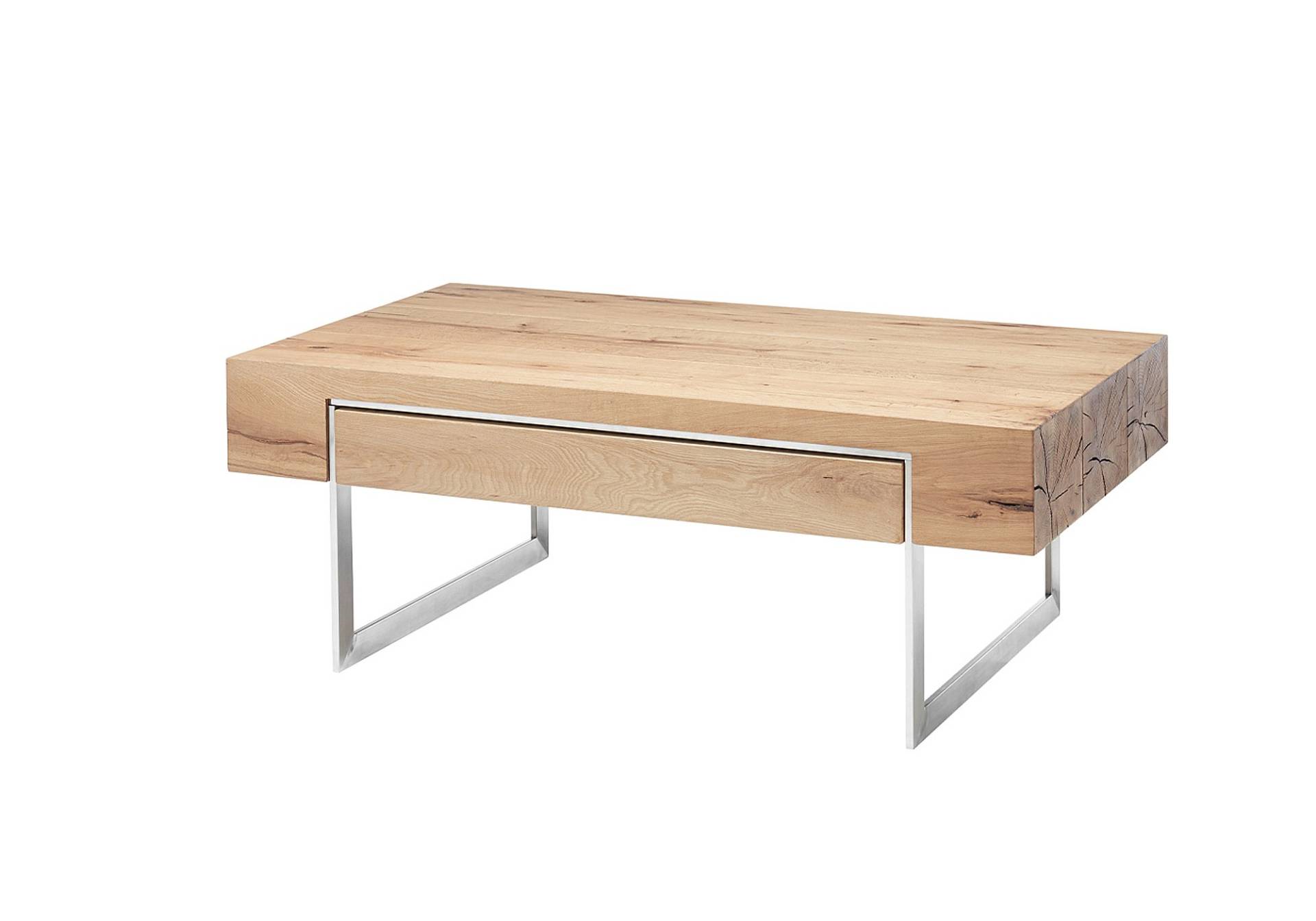 Couchtisch Asteiche geölt 110 x 60 cm - BIRMINGHAM von Die Möbelfundgrube