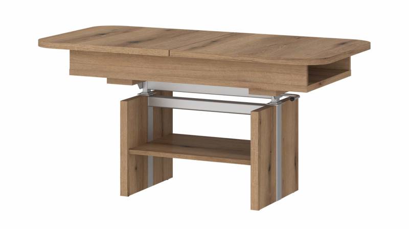 Couchtisch höhenverstellbar Eiche 110 cm - ausziehbar - CORTADO von Die Möbelfundgrube