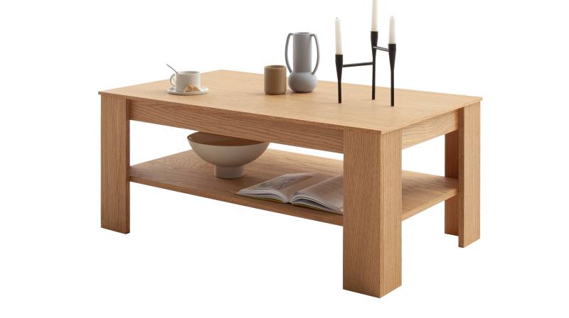 Couchtisch Eiche 115 x 65 cm - Wohnzimmertisch - ARAYA von Die Möbelfundgrube