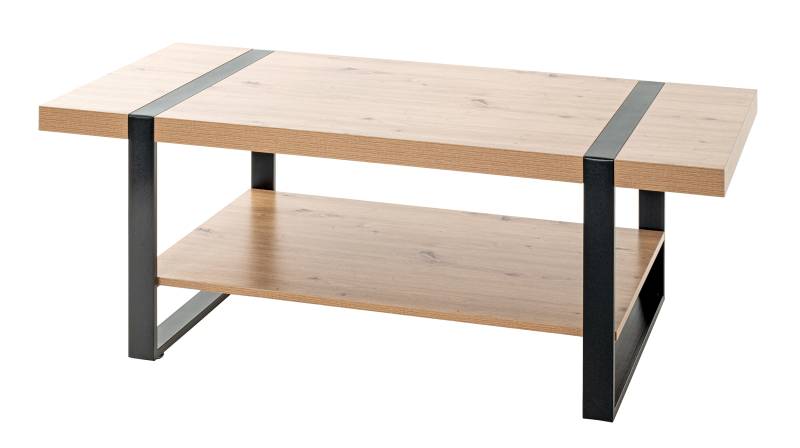 Couchtisch Eiche Optik 120 x 60 cm Kufengestell - Saragossa von Die Möbelfundgrube