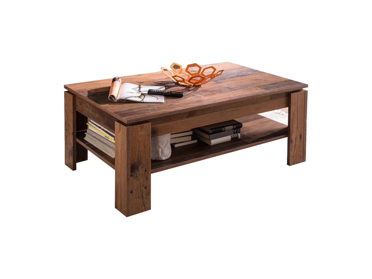 Couchtisch Old Wood 110 x 65 cm Wohnzimmertisch - INDY von Die Möbelfundgrube