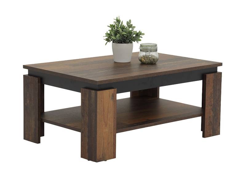 Couchtisch Old Wood - schwarz 90 x 60 cm - TIM von Die Möbelfundgrube