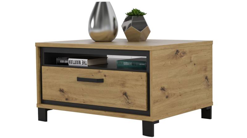 Couchtisch mit Schublade Artisan Eiche - TRONDHEIM von Die Möbelfundgrube
