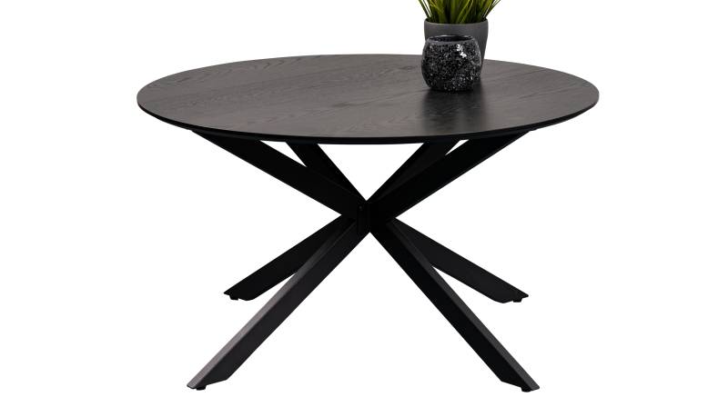 Couchtisch rund Esche schwarz 80 x 80 cm Wohnzimmertisch - PAUL von Die Möbelfundgrube