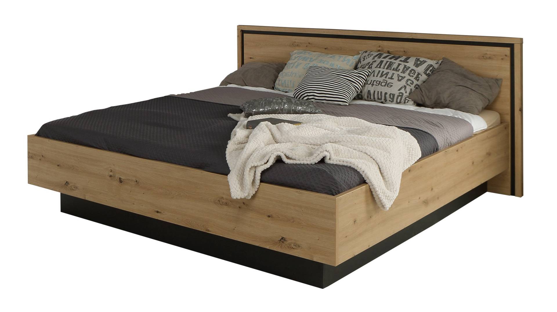 Doppelbett Futonbett 180 x 200 cm Artisan Eiche - TRONDHEIM von Die Möbelfundgrube