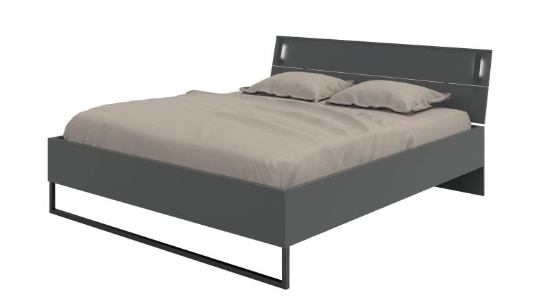 Doppelbett Futonbett 180 x 200 cm graphit - SAIGON Doppelbett Futonbett 180 x 200 cm graphit - SAIGON von Die Möbelfundgrube